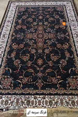 فرش فرنگ 440 شانه نگین کسری کاشان